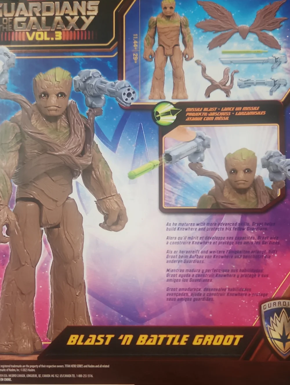 Titan Blast 'N Battle Groot Figure - Brown & Green